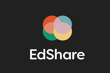 Edshare logotype på svart bakgrund